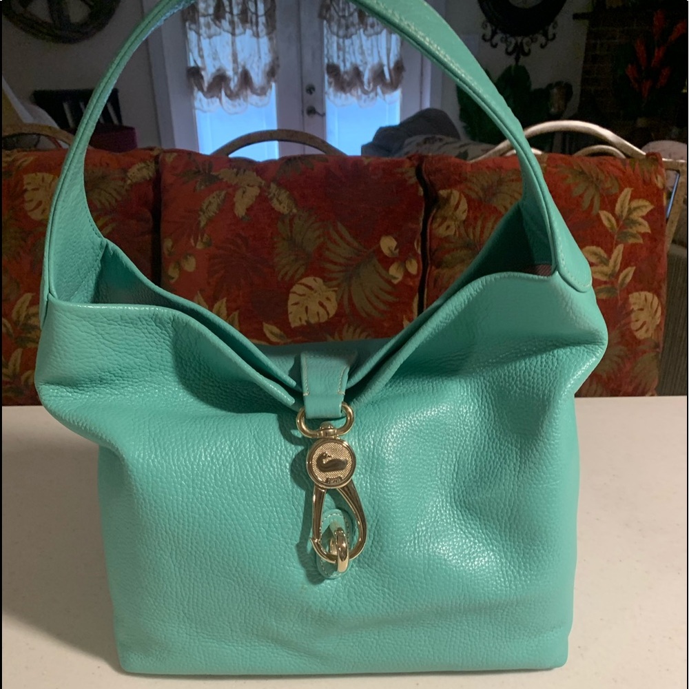 Dooney Logo Lock Bag HFT Mint